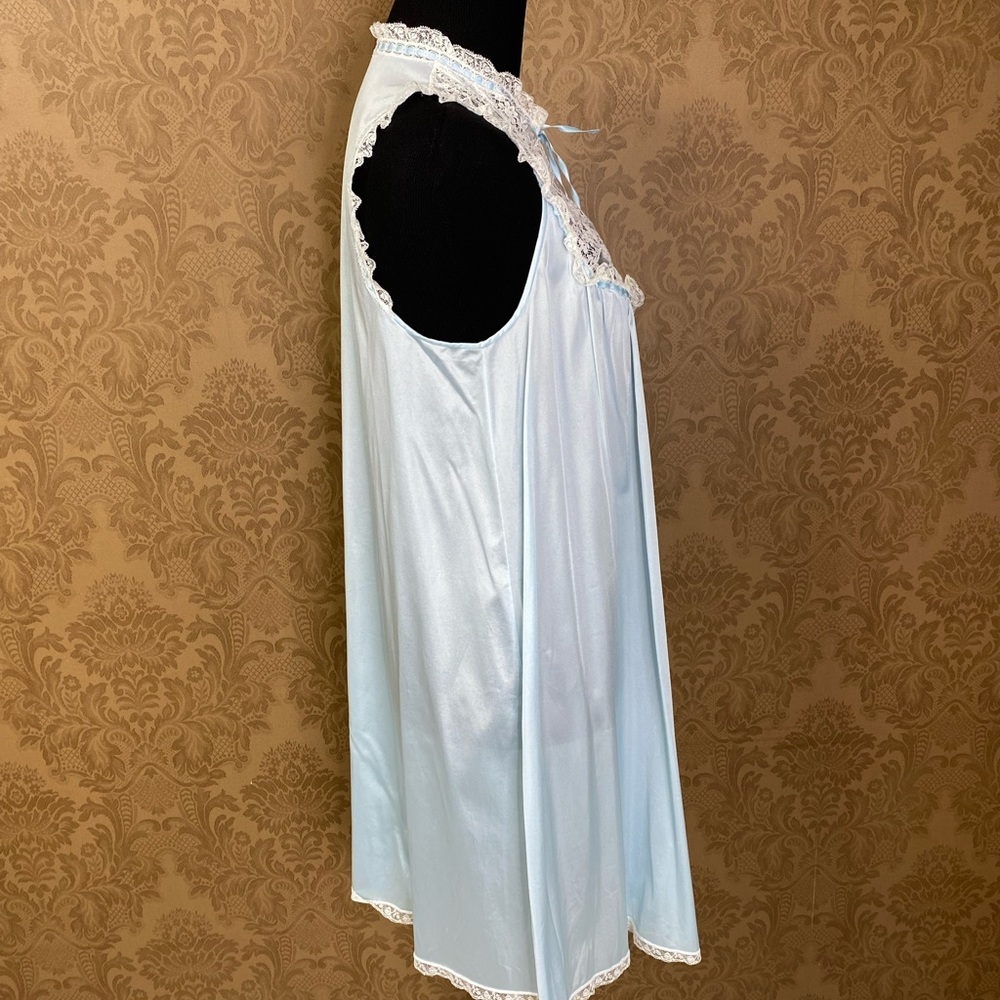 Vintage 60s 70s Glammy Cottagecore Victorian Romantic Nightgown Lingerie - Picture 3 of 10